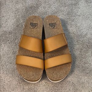 Reef Tan Slide Sandals